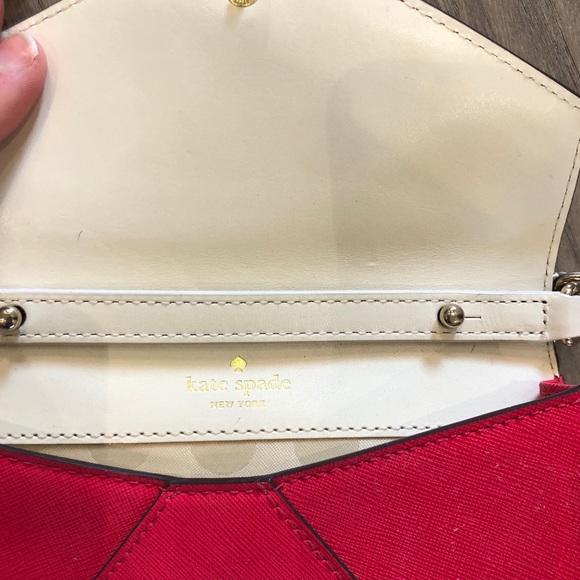 Neon pink Kate Spade envelope crossbody purse - Picture 3 of 3